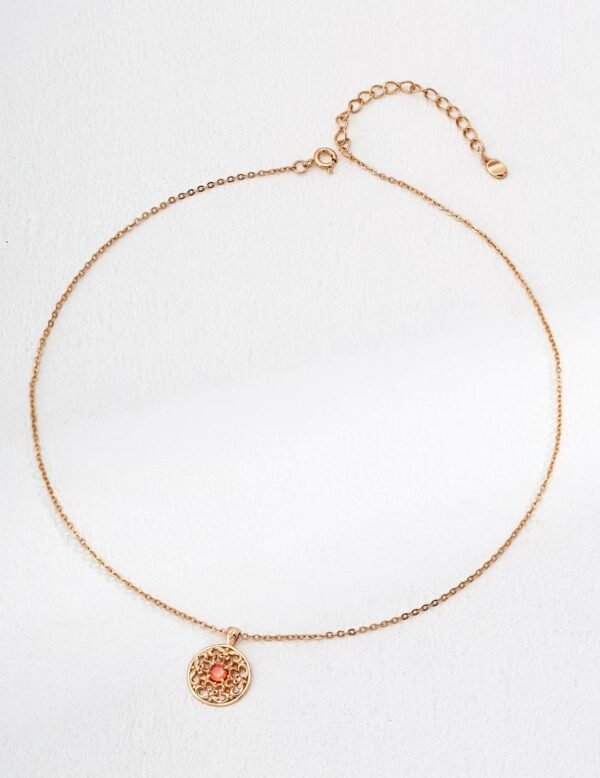 Vintage Red Zircon Necklace