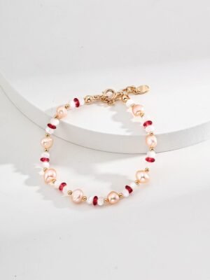 Pearl Mother-of-Pearl Ruby Bracelet