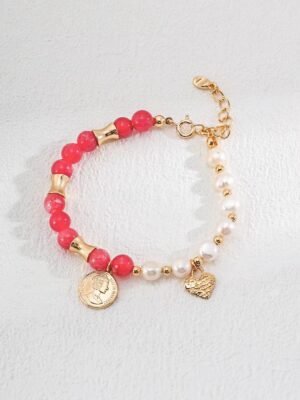 Natural Pearl Rhodochrosite Bracelet