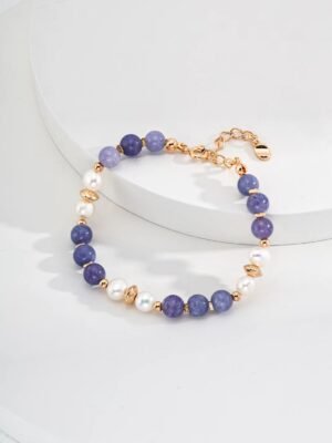 Natural Pearl Lepidolite Bracelet