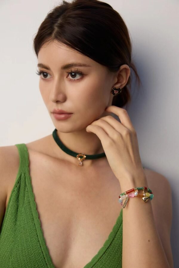 Pearl Agate and Shell Bracelet