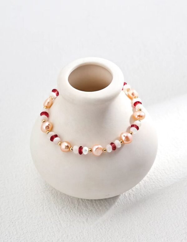 Pearl Mother-of-Pearl Ruby Bracelet