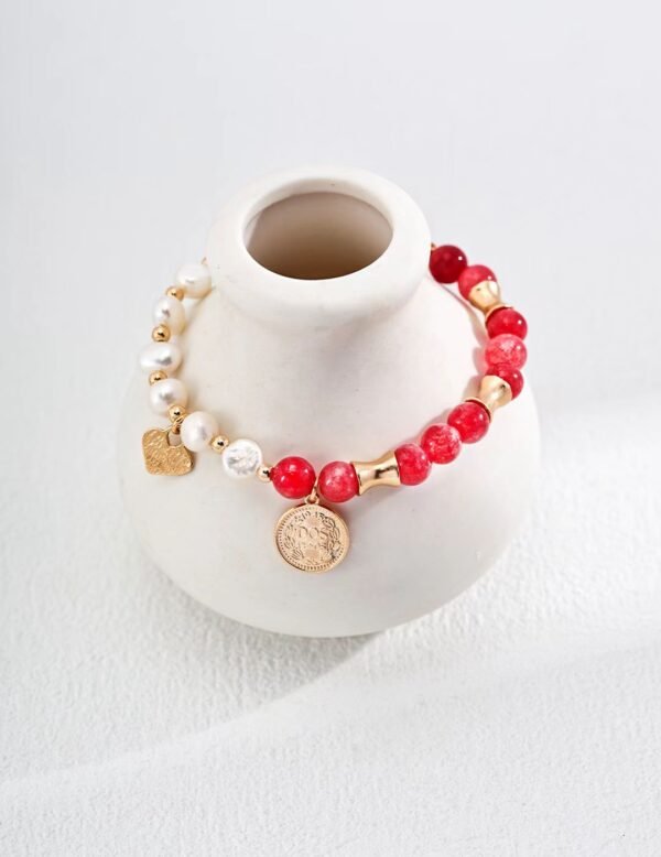 Natural Pearl Rhodochrosite Bracelet