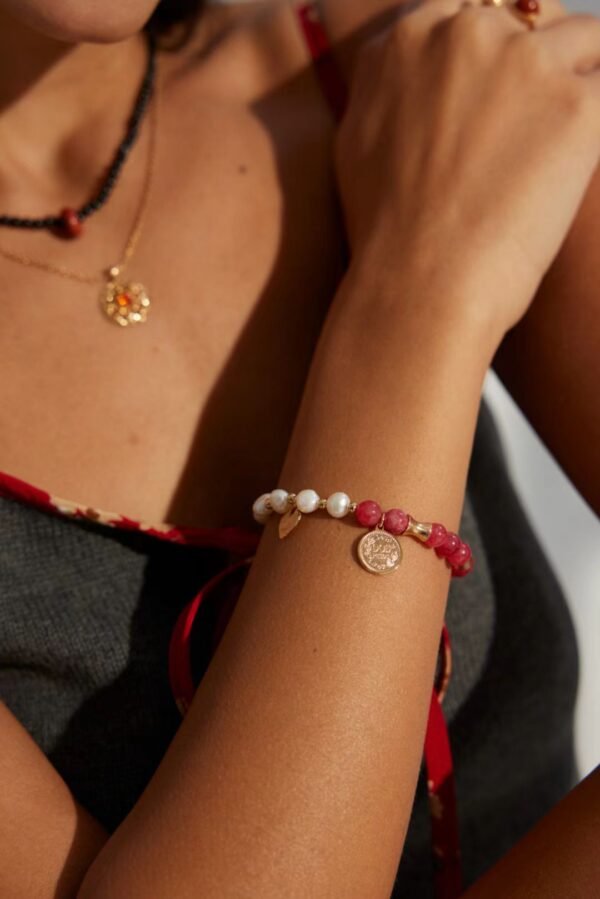 Natural Pearl Rhodochrosite Bracelet